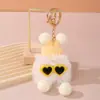 Chacoalhe a explosão sonora imitação de pele de coelho elfo pingente de pelúcia bola de carvão acessórios chaveiro pingente pequeno decorativo para bolsa atacado