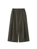 Estilo Nuevo de Primavera Japonés Simple Estilo Ropa de Trabajo Semi-Elásticos de Cintura Alta Pierna Ancha Pantalones Casuales Silueta Holgada Pantalones Largos para Mujer