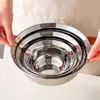 Pratos de Aço Inoxidável 316 para Casa Transfronteiriços, Petisqueiras, Pratos Redondos Fundos Anti-respingo de Grau Alimentício, Tigelas