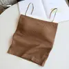 Nuevo Chaleco con Almohadillas de Copa Todo en Uno para Mujer Ropa Interior Ropa Exterior Espalda Bonita Base Limpiar Envolver Pecho Tirante Otoño e Invierno Estilo Coreano Combina con Todo