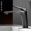 Lavabo de Lujo Ligero Grifo Gris Pistola Todo Cobre Agua Caliente y Fría Lavabo Doméstico para Baño Lavabo Lavabo de Mesa Grifo