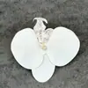 Tocado corsage pasador de flor de phalaenopsis artificial DIY flor 11.5CM decoración de boda mano de boda con flor venta al por mayor