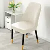 Funda de Silla Impermeable y a Prueba de Aceite Tela Tecnológica Funda para Asiento de Mesa de Comedor Curva 2025 Nueva Funda Elástica para Taburete Anti-Arañazos de Gato