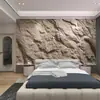 Papel tapiz de placa de roca tipo roca de alta calidad para fondo de cabecera de dormitorio, tela de pared para sala de estar, decoración tridimensional cóncava-convexa, papel tapiz de decoración de celebridades de Internet