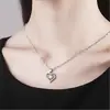 Versão coreana de colar de prata pingente de amor diamante amor escolha coração pingente clavícula cadeia prata Zhenhua pingente vendas diretas