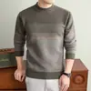 Artículo de alto volumen de dropshipping [gran stock disponible] Suéter de otoño e invierno [estilo old money] Suéter de punto de cuello redondo para hombre