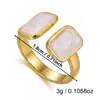 Anillo de Piedra Ojo de Tigre Lava Irregular Maillard Transfronterizo Chapado en Oro de 18k Anillos Apilables de Índice Vintage