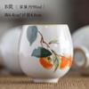 Taza de Té de Cerámica Yuebai al Por Mayor Horno Ru Taza de Té Antigua Juego de Té Kung Fu Taza Individual Semimanual Redonda Maestro Uso Doméstico
