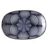 Prato de Peixe Oval Denier 12 polegadas Estilo Nórdico Cerâmica Esmaltada Louça Doméstica Prato Grande Prato para Peixe Cozido no Vapor