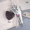 Novo Pingente de Bolsa Crochê Feito à Mão Série Frutas Miu Corrente para Pendurar Celular Corda de Couro Versátil Pingente de Celular