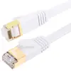 Fornecedores de fábrica cabo de rede plano classe 7 CAT7 classe 10 gigabit cobre sem oxigênio blindado cabo acabado jumper de banda larga
