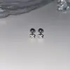 Brinco Pequeno de Cruz Totalmente Cravejado Mini Super Fada Super Brilhante Micro Zircônia Parafuso Contas Redondas Fivela de Parafuso Brinco para Mulheres