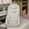 Set de Mochila Escolar de Tres Piezas Estilo Ins Nuevo Estilo Transfronterizo, Alto Valor, Gran Capacidad, Mochila de Nailon Reductora de Peso para Estudiantes de Secundaria y Preparatoria