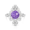Anillos de Estilo Vintage de Alta Venta en Transmisión en Vivo con Piedras Preciosas de Colores, Chapados en Oro, Incrustados con Diamantes de Alto Carbono, Anillos de Joyería de Moda