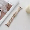 Correa para Apple Watch - Correa de Metal de Acero Inoxidable con Cuentas de Piedra Ojo de Gato para Apple Watch SE 654