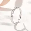 Anillos de Pareja Originales con Patrón de Rollo Rodante en Plata Esterlina, un Par de Anillos de Diseño Único para Hombres y Mujeres, Anillos Ajustables, Regalo 520