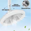 Lámpara de techo con ventilador LED de rosca e27 con mando a distancia para dormitorio cocina