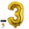Conjunto de Balões Decoração Festa de Casamento Aniversário Letras Números Pequenos 16 polegadas Ouro Prata Brilhante Filme de Alumínio