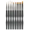 Set de pinceles para decoración de uñas en stock transfronterizo, directo de fábrica, pinceles para decoración de uñas, herramientas de silicona con cabeza redonda para decoración de uñas para manicuras de gel