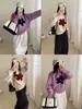 Suéter de Punto Grueso Redondo con Bloques de Color Florales Grandes Estilo Coreano para Mujer, Suéter de Punto Holgado Juvenil y Elegante, de Moda Principios de Primavera 2026
