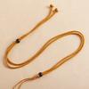 Cordón de collar negro colgante tejido a mano cordón de cuello para hombre cordón de cuero negro sándalo negro colgante Pixiu Benmingfo cordón