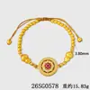Método antigo trefilação dupla cabaça bússola giratória pulseira de ouro areia nova chinesa nicho luxo leve alta qualidade pulseira para homens e mulheres