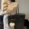 Bolso de hombro texturizado retro para mujer, bandolera de hombro informal, versátil, estilo retro, 2024