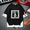Lil Peep liripip rapero de hip hop estadounidense moda casual moderna para hombre y mujer camiseta de algodón de dos piezas falsas
