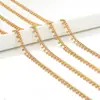 Cadena Lateral de Acero Inoxidable Soldada con Cuentas Redondas Chapado al Vacío Cadena de Oro de 18 Quilates Cadena Semi-Terminada para DIY Collar Tobillera Europeo y Americano Venta al por Mayor