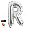 Globo Alfanumérico Mediano Dorado y Plateado de 32 pulgadas Decoración de Cumpleaños Papel de Aluminio Fiesta de Bodas Set de Película de Aluminio Arreglo Globo