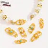 Chapado en Cobre con Oro Real de 18K Broche de Figura de Ocho Broche en S Colgante Broche de Enlace Rápido Broche de Extensión Cordón de Pulsera Accesorios para Manualidades