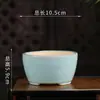 Maceta de flor de arena púrpura vidriada Yixing al por mayor creativa simple decoración de balcón grieta de hielo maceta para suculentas de escritorio YS30