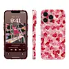 Estilo dulce con estampado integral de corazones, adecuado para niñas, compatible con funda para Apple iPhone 18 Pro, personalizable con logo