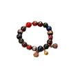 Pulseiras coloridas de vidro multi-tesouro, Bestas que engolem ouro, Mantra de seis caracteres para uma família de três, Pulseiras de contas de transferência de cinábrio, Presentes de joias