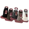 Calcetines altos de bloques de color con lazo para otoño e invierno para mujer, calcetines largos de imitación de lana dos en uno para otoño e invierno, en stock