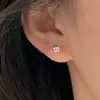 Versión Coreana de Pendientes Geométricos de Línea S925 Plata de Ley Chiheng para Mujer, Modernos, Simples, Frescos, Exquisitos y Compactos