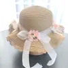 Sombrero de Paja para Niños, Sombrero de Sol de Verano, Sombrero de Sol de Paja para Niñas, Sombrero de Sol de Princesa Estilo Pastoral, Sombrero de Playa Junto al Mar