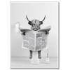 Moderno Nórdico Comercio Exterior Blanco y Negro Animal Baño Vaca Inodoro Baño Pared Pintura Póster Mural Núcleo sin Marco