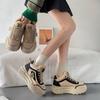 Invierno 2023 Nuevo estilo coreano ins zapatos tipo papá de caña alta forrados de polar para estudiantes femeninas plataforma de caña alta casual cálidos P018