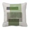 Fronha de Almofada Personalizada Estilo Ins Moderno Verde Transfronteiriça Florais Abstratos Capa de Almofada para Sofá de Casa
