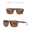 KDEAM Nuevas Gafas de Sol Polarizadas Cuadradas Almohadilla Nasal de Silicona 1.1TAC Película Real que Cambia de Color Gafas de Exterior KD101