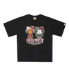 Camiseta de manga corta de la marca japonesa de moda BAPE, peso pesado de verano 240g algodón puro, camuflaje de cabeza de mono, tiburón mono, venta al por mayor transfronteriza