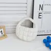Bolso Nube Plisado Coreano con Relleno de Algodón Acolchado a Cuadros, Nuevo Bolso de Mano Mini de Moda Casual 2026