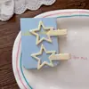 Pinzas para el cabello de estrella de colores caramelo, estilo dulce y genial Y2K para niños, lindas pinzas de pentagrama huecas, pasadores de dopamina