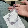 Corrente para Celular de Borboleta Transparente Ins para Meninas Corrente de Contas Fresca e Doce Pingente de Coração Acessórios para Celular Decoração de Bolsa