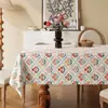 Toalha de Mesa de Luxo Leve de Alta Qualidade Impermeável e à Prova de Óleo Estilo Retro Americano Dopamina Tapete para Mesa de Jantar Estilo Ins Toalha de Mesa para Mesa de Centro