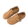 Zapatos nuevos Birkenstock, fotos reales del producto. Zapatos planos retro de gamuza para mujer, suela blanda, planos, antideslizantes, casuales de cuero
