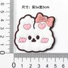 Parche Adhesivo de PVC Suave con Gota de Resina de Oso de Dibujos Animados Perro Accesorios DIY Funda para Teléfono Móvil Vaso de Agua Pantuflas Caja de Almacenamiento Equipaje Gancho para Coche