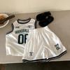 Traje Deportivo de Verano para Niños con Tejido de Sensación Fría de Secado Rápido, Transpirable, sin Mangas, Traje de Shorts para Juego Deportivo de Baloncesto Transpirable