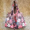 Bolsa de Compras Portátil Plegable Grande para Supermercado Almacenamiento Mercado Bolsa Ecológica Bolsa para la Colocación de Comestibles Estilo Pastoral Estilo de Color Sólido